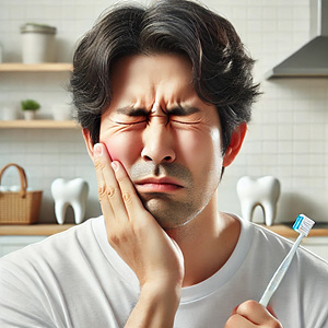 사과를 먹을 때 과일에 피가 묻어 올바른 생활 습관이 중요합니다